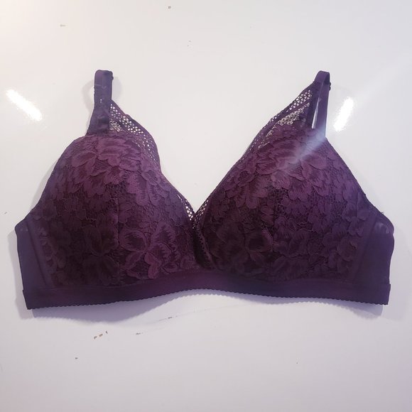 *BRAND NEW* in pack - KNIX - Lace Deep-V Bralette - PURPLE - Picture 3 of 11